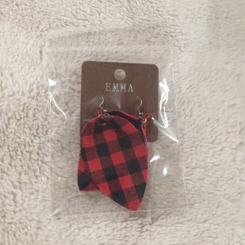 Emma buffalo plaid earrings